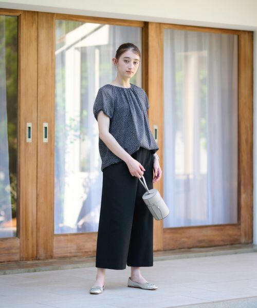 CARA O CRUZ / キャラ・オ・クルス その他パンツ | 洗える マリン後ろウエストゴム ワイドクロップドパンツ(サッカー素材)【セットアップ】 | 詳細15