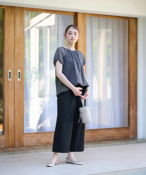 CARA O CRUZ / キャラ・オ・クルス その他パンツ | 洗える マリン後ろウエストゴム ワイドクロップドパンツ(サッカー素材)【セットアップ】 | 詳細16