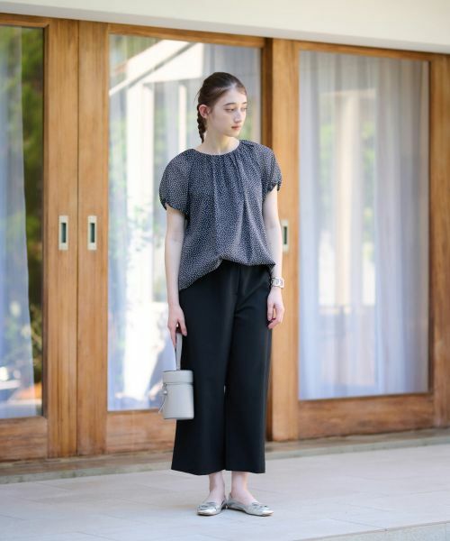 CARA O CRUZ / キャラ・オ・クルス その他パンツ | 洗える マリン後ろウエストゴム ワイドクロップドパンツ(サッカー素材)【セットアップ】 | 詳細17