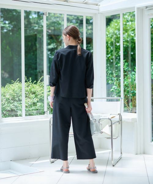 CARA O CRUZ / キャラ・オ・クルス その他パンツ | 洗える マリン後ろウエストゴム ワイドクロップドパンツ(サッカー素材)【セットアップ】 | 詳細7