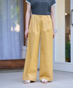 CARA O CRUZ / キャラ・オ・クルス その他パンツ | 洗えるウエスト伸縮 ワイドパンツ