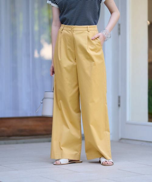 CARA O CRUZ / キャラ・オ・クルス その他パンツ | 洗えるウエスト伸縮 ワイドパンツ | 詳細12