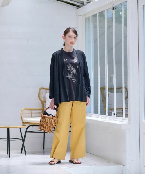 CARA O CRUZ / キャラ・オ・クルス その他パンツ | 洗えるウエスト伸縮 ワイドパンツ | 詳細13