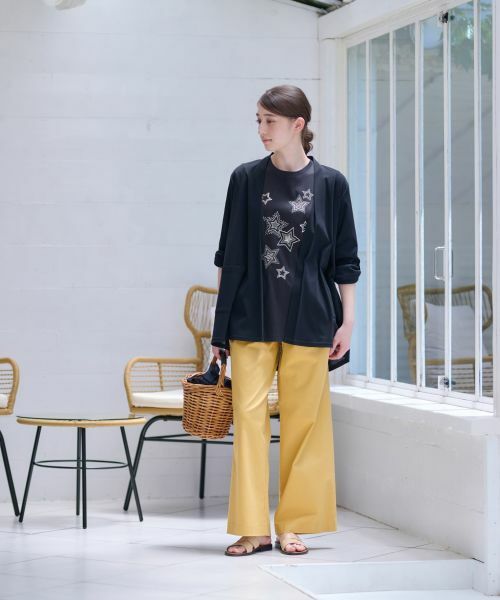 CARA O CRUZ / キャラ・オ・クルス その他パンツ | 洗えるウエスト伸縮 ワイドパンツ | 詳細14