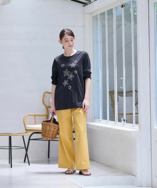 CARA O CRUZ / キャラ・オ・クルス その他パンツ | 洗えるウエスト伸縮 ワイドパンツ | 詳細15