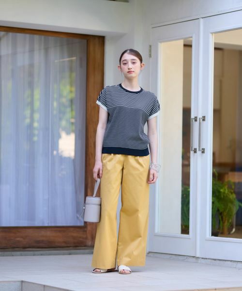 CARA O CRUZ / キャラ・オ・クルス その他パンツ | 洗えるウエスト伸縮 ワイドパンツ | 詳細17