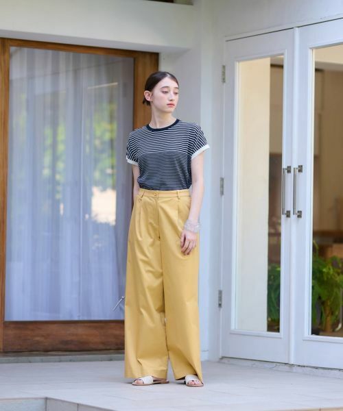 CARA O CRUZ / キャラ・オ・クルス その他パンツ | 洗えるウエスト伸縮 ワイドパンツ | 詳細18