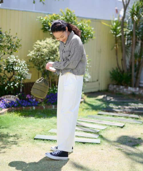 CARA O CRUZ / キャラ・オ・クルス その他パンツ | 洗えるウエスト伸縮 ワイドパンツ | 詳細30