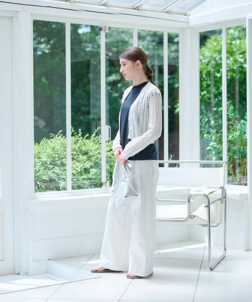 CARA O CRUZ / キャラ・オ・クルス その他パンツ | 洗えるウエスト伸縮 ワイドパンツ | 詳細4