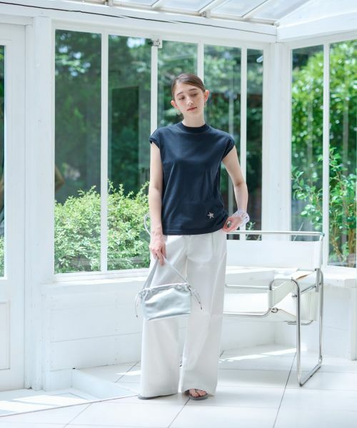 CARA O CRUZ / キャラ・オ・クルス その他パンツ | 洗えるウエスト伸縮 ワイドパンツ | 詳細5