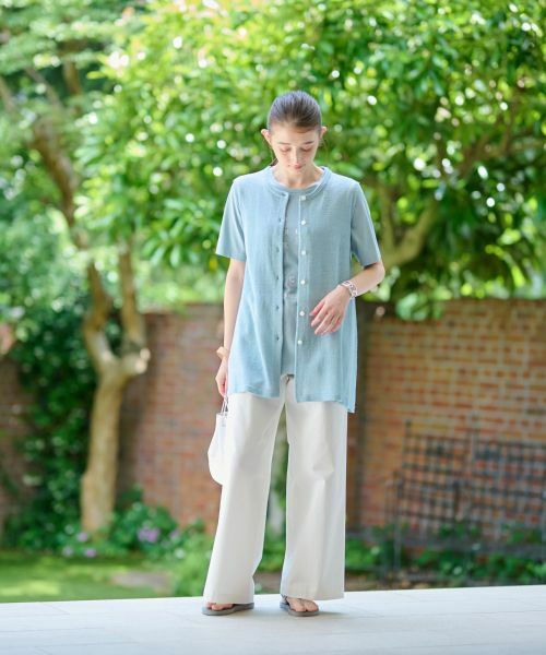 CARA O CRUZ / キャラ・オ・クルス その他パンツ | 洗えるウエスト伸縮 ワイドパンツ | 詳細6