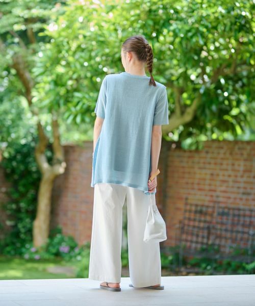 CARA O CRUZ / キャラ・オ・クルス その他パンツ | 洗えるウエスト伸縮 ワイドパンツ | 詳細7