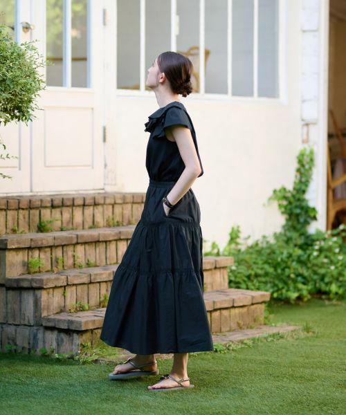 CARA O CRUZ / キャラ・オ・クルス カットソー | 洗える フリルタックの異素材MIXカットソー | 詳細11