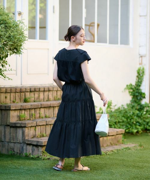 CARA O CRUZ / キャラ・オ・クルス カットソー | 洗える フリルタックの異素材MIXカットソー | 詳細12