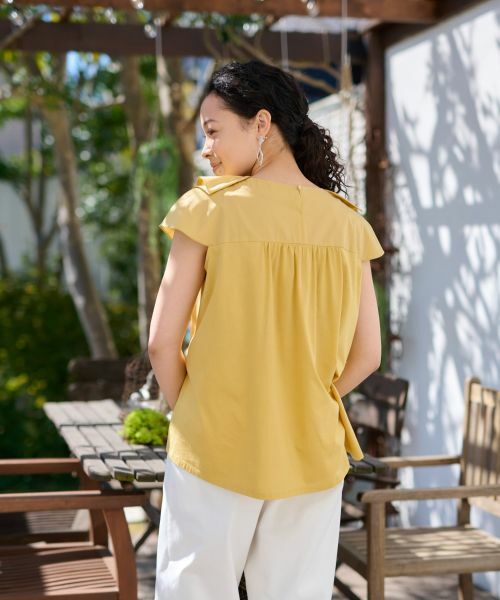 CARA O CRUZ / キャラ・オ・クルス カットソー | 洗える フリルタックの異素材MIXカットソー | 詳細15