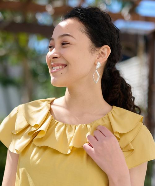 CARA O CRUZ / キャラ・オ・クルス カットソー | 洗える フリルタックの異素材MIXカットソー | 詳細21