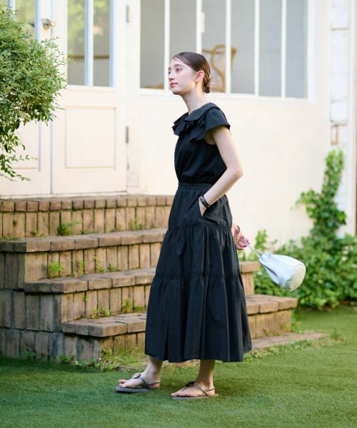 CARA O CRUZ / キャラ・オ・クルス カットソー | 洗える フリルタックの異素材MIXカットソー | 詳細8