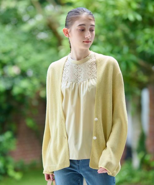 CARA O CRUZ / キャラ・オ・クルス カーディガン・ボレロ | 後ろ切替カーディガン | 詳細1