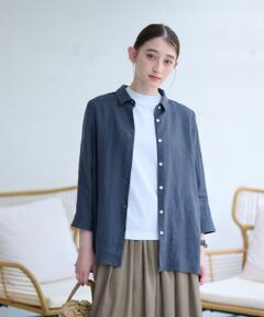 CARA O CRUZ / キャラ・オ・クルス シャツ・ブラウス | 洗える 麻シャツ