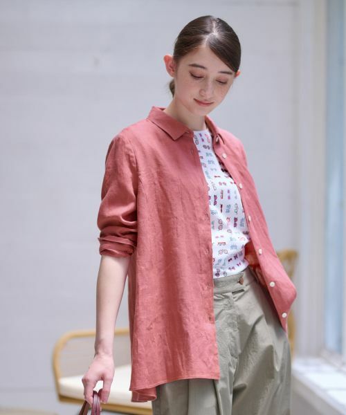 CARA O CRUZ / キャラ・オ・クルス シャツ・ブラウス | 洗える 麻シャツ | 詳細11