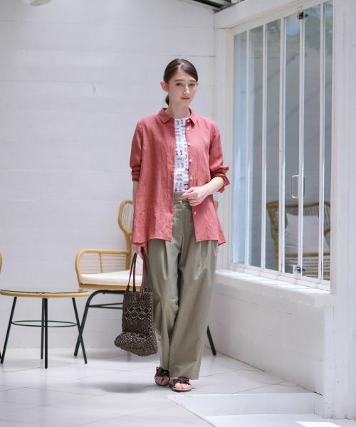 CARA O CRUZ / キャラ・オ・クルス シャツ・ブラウス | 洗える 麻シャツ | 詳細15