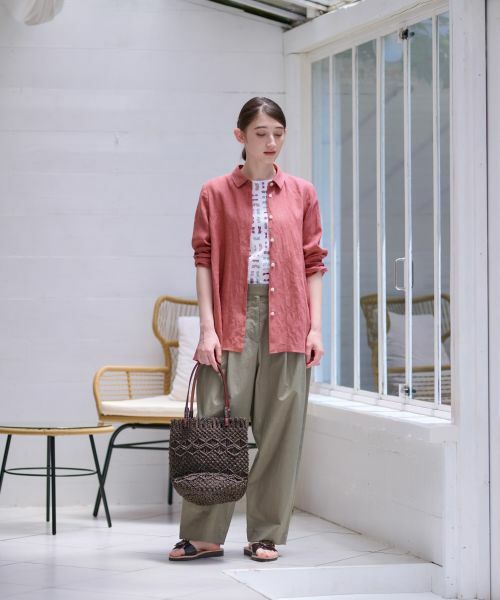 CARA O CRUZ / キャラ・オ・クルス シャツ・ブラウス | 洗える 麻シャツ | 詳細16