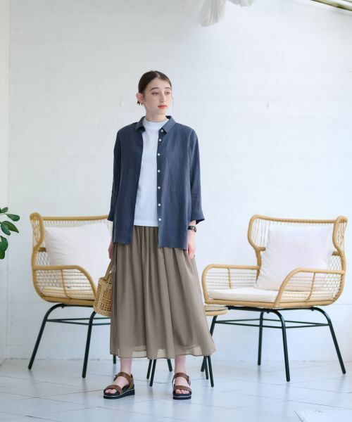 CARA O CRUZ / キャラ・オ・クルス シャツ・ブラウス | 洗える 麻シャツ | 詳細23