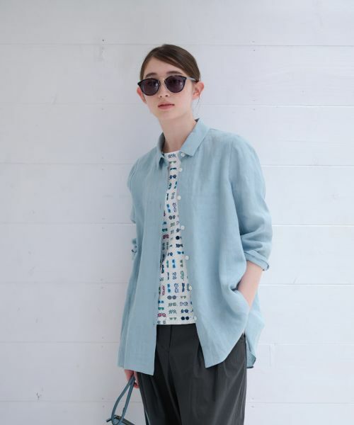 CARA O CRUZ / キャラ・オ・クルス シャツ・ブラウス | 洗える 麻シャツ | 詳細3