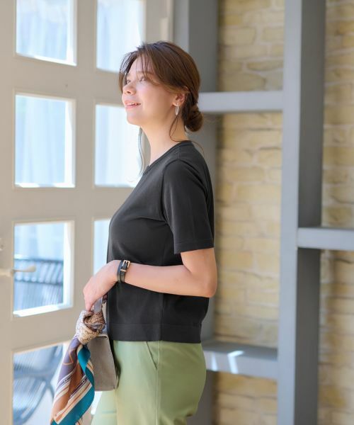 CARA O CRUZ / キャラ・オ・クルス ニット・セーター | 洗える クルーネックニット【セットアップ】 | 詳細4