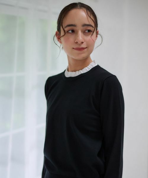 CARA O CRUZ / キャラ・オ・クルス ニット・セーター | 洗えるレイヤード風ニット | 詳細3