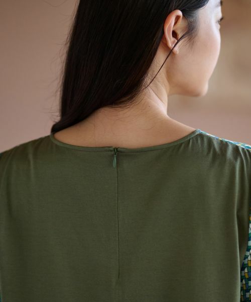 CARA O CRUZ / キャラ・オ・クルス カットソー | 洗える ジオメトリックプリントMIX切替プルオーバー【セットアップ】 | 詳細12