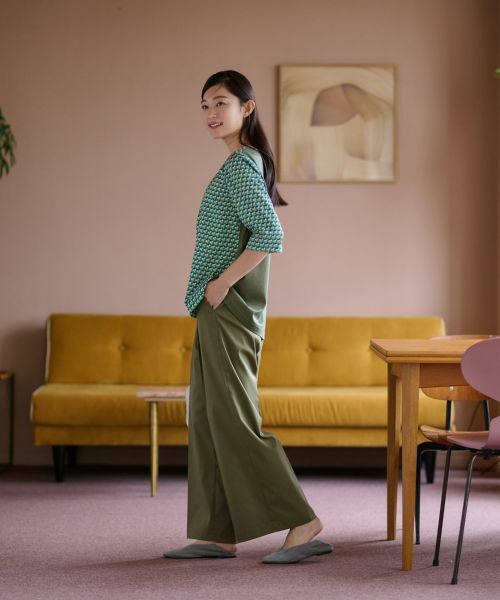 CARA O CRUZ / キャラ・オ・クルス カットソー | 洗える ジオメトリックプリントMIX切替プルオーバー【セットアップ】 | 詳細9