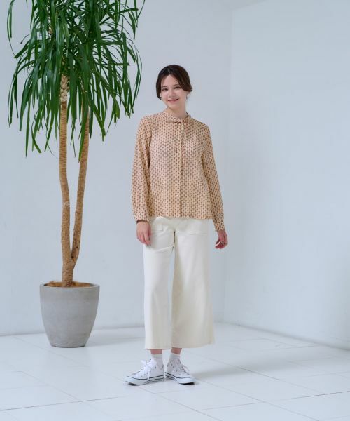 CARA O CRUZ / キャラ・オ・クルス シャツ・ブラウス | 洗える タイ付きフラワーブラウス【DIVISIONE TESSILE】 | 詳細9