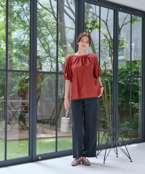 CARA O CRUZ / キャラ・オ・クルス シャツ・ブラウス | 洗える 袖コンシャスブラウス | 詳細10