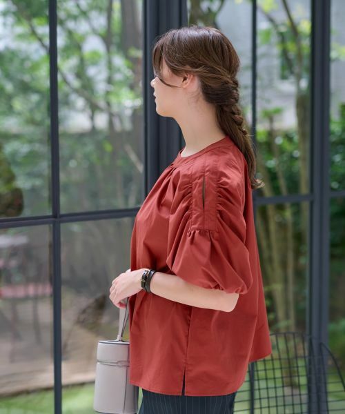 CARA O CRUZ / キャラ・オ・クルス シャツ・ブラウス | 洗える 袖コンシャスブラウス | 詳細4
