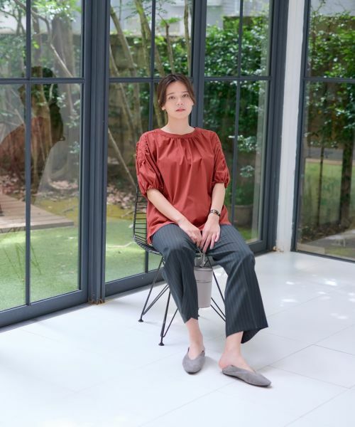 CARA O CRUZ / キャラ・オ・クルス シャツ・ブラウス | 洗える 袖コンシャスブラウス | 詳細6