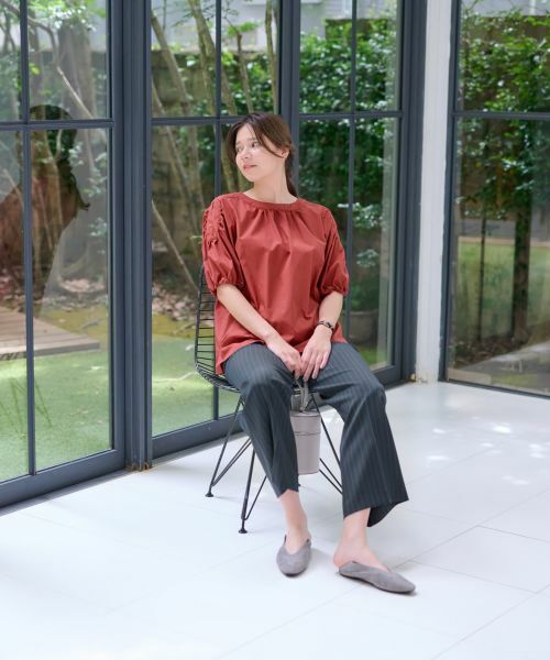 CARA O CRUZ / キャラ・オ・クルス シャツ・ブラウス | 洗える 袖コンシャスブラウス | 詳細7