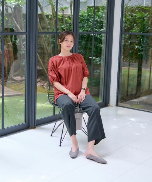 CARA O CRUZ / キャラ・オ・クルス シャツ・ブラウス | 洗える 袖コンシャスブラウス | 詳細8