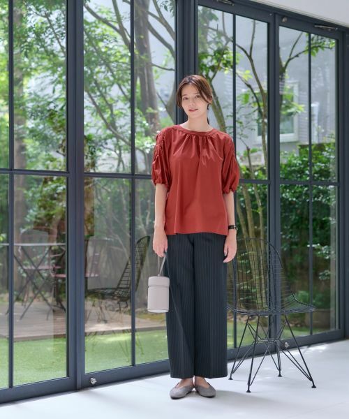 CARA O CRUZ / キャラ・オ・クルス シャツ・ブラウス | 洗える 袖コンシャスブラウス | 詳細9