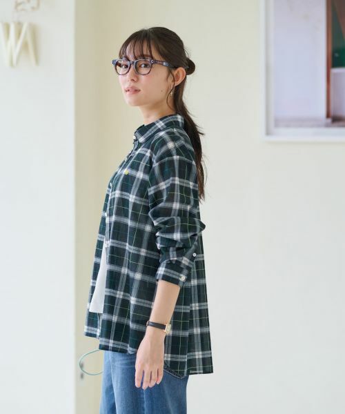 CARA O CRUZ / キャラ・オ・クルス シャツ・ブラウス | 洗える ブラックウォッチシャツ | 詳細3