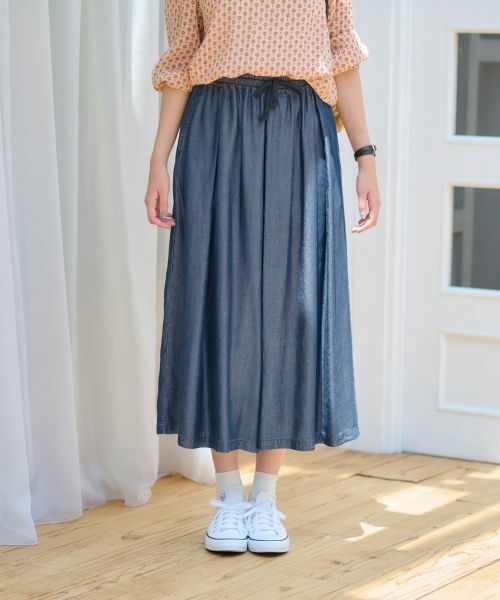 CARA O CRUZ / キャラ・オ・クルス その他パンツ | 洗える スカート見えウエストゴムワイドパンツ | 詳細1