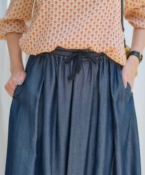 CARA O CRUZ / キャラ・オ・クルス その他パンツ | 洗える スカート見えウエストゴムワイドパンツ | 詳細11