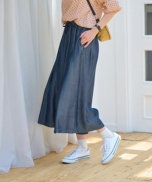 CARA O CRUZ / キャラ・オ・クルス その他パンツ | 洗える スカート見えウエストゴムワイドパンツ | 詳細3