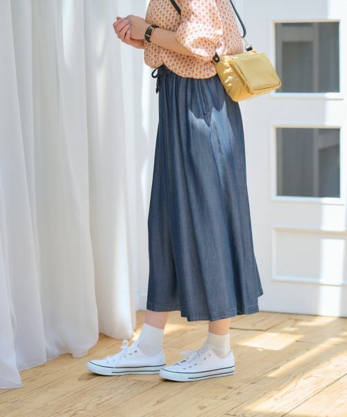 CARA O CRUZ / キャラ・オ・クルス その他パンツ | 洗える スカート見えウエストゴムワイドパンツ | 詳細4