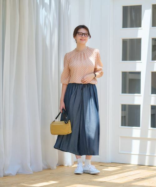 CARA O CRUZ / キャラ・オ・クルス その他パンツ | 洗える スカート見えウエストゴムワイドパンツ | 詳細6