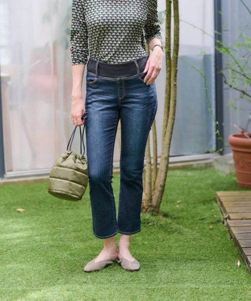 CARA O CRUZ / キャラ・オ・クルス デニムパンツ | 洗えるウエストリブデニム | 詳細13