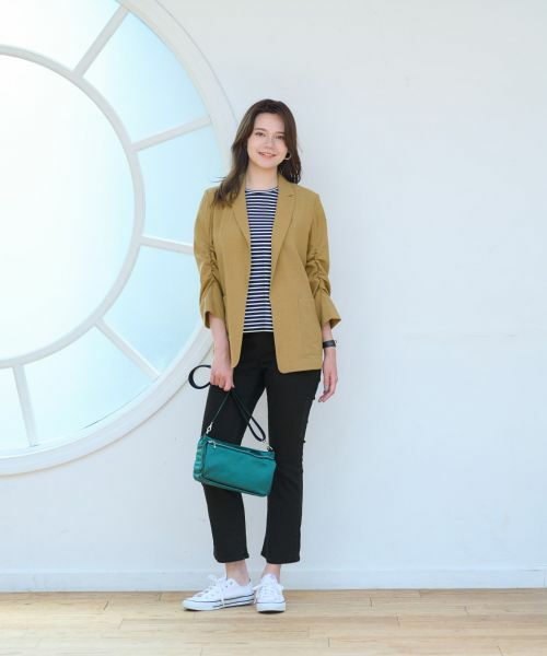 CARA O CRUZ / キャラ・オ・クルス デニムパンツ | 洗えるウエストリブブラックフレアパンツ | 詳細14