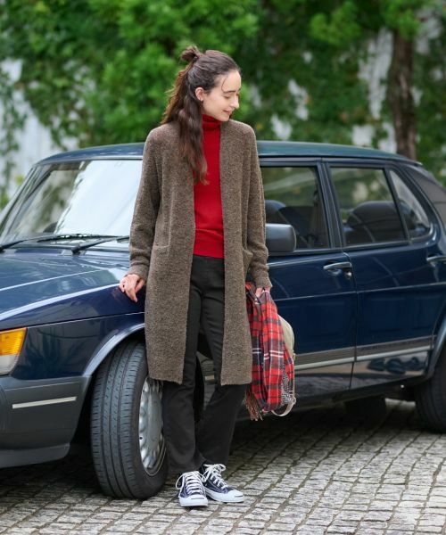 CARA O CRUZ / キャラ・オ・クルス デニムパンツ | 洗えるウエストリブブラックフレアパンツ | 詳細2