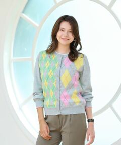 CARA O CRUZ / キャラ・オ・クルス カーディガン・ボレロ | 洗える アーガイルカーディガン