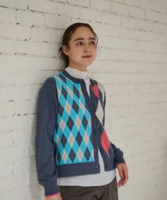 CARA O CRUZ / キャラ・オ・クルス カーディガン・ボレロ | 洗える アーガイルカーディガン